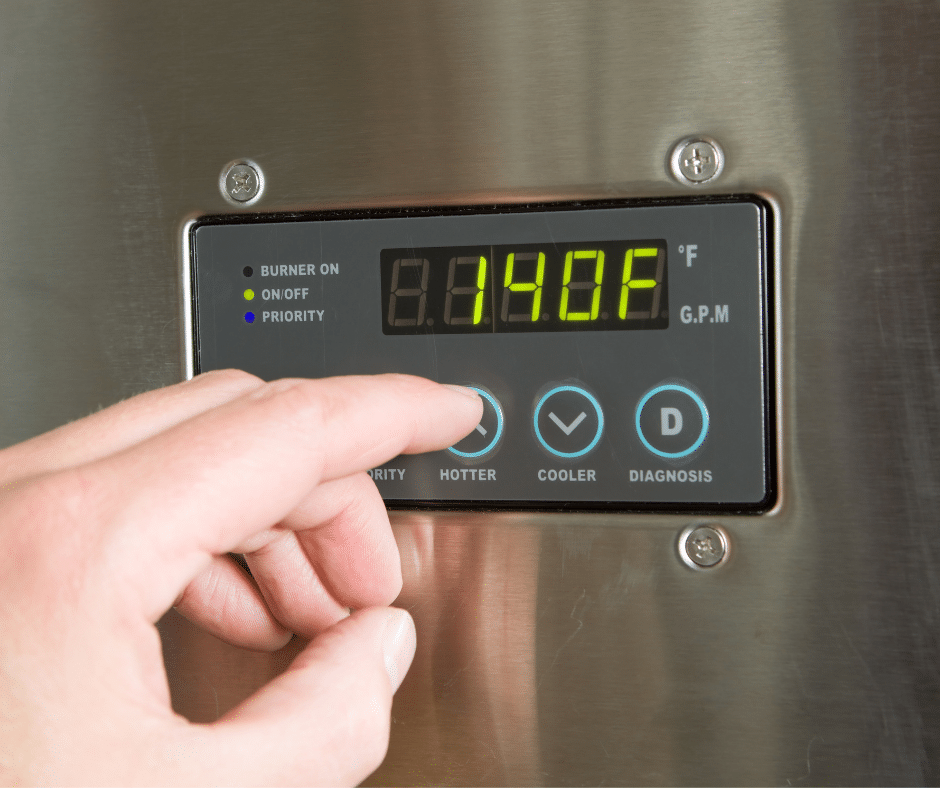 tankless water heater temperature setting